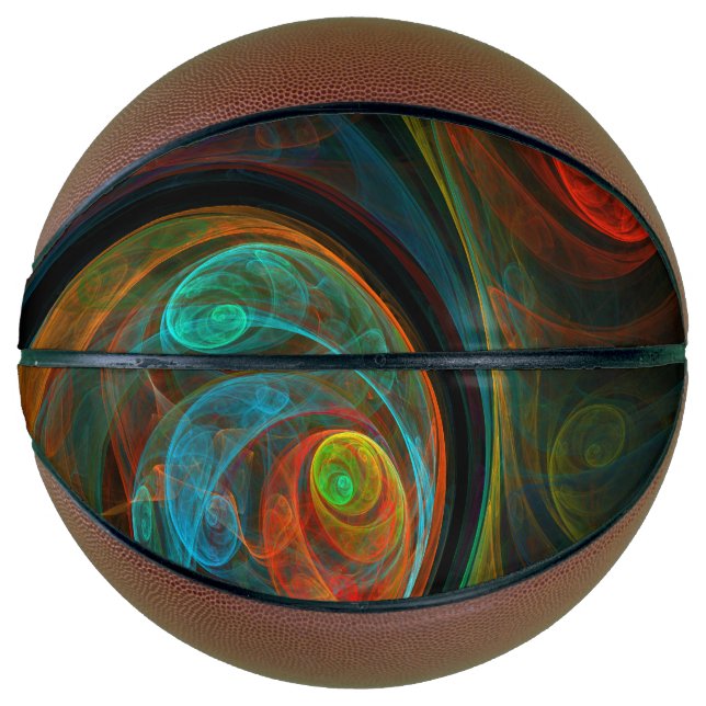 Rebirth Blue Abstract Art Basketball (Front)