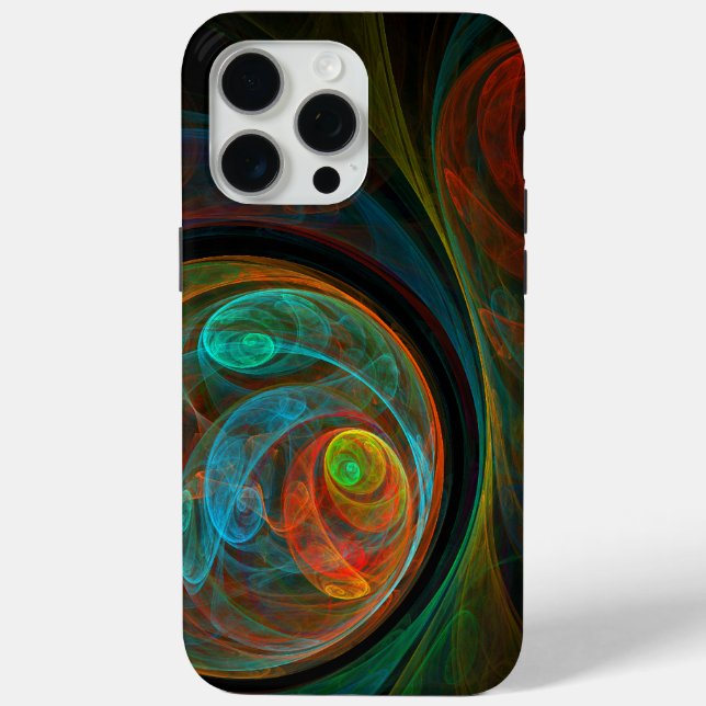 Rebirth Blue Abstract Art Case-Mate iPhone Case (Back)