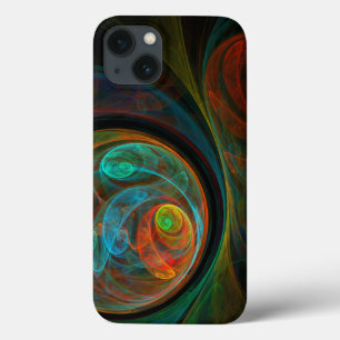Rebirth Blue Abstract Art iPhone 13 Case