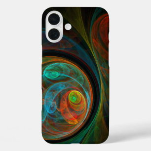 Rebirth Blue Abstract Art iPhone 16 Plus Case