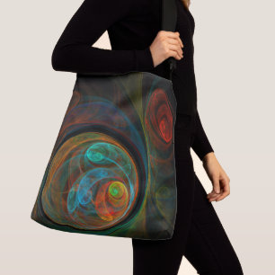 Rebirth Blue Abstract Art Cross Body Crossbody Bag