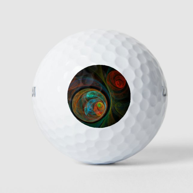 Rebirth Blue Abstract Art Golf Balls (Front)
