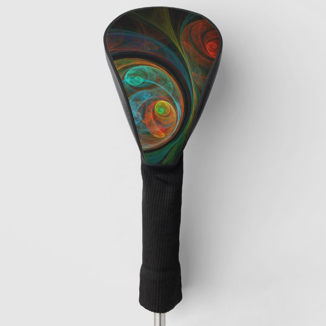 Rebirth Blue Abstract Art Golf Head Cover (Front)