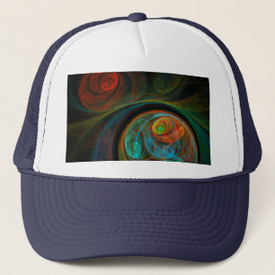 Rebirth Blue Abstract Art Hat