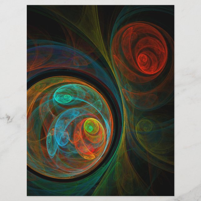 Rebirth Blue Abstract Art Letterhead (Front)