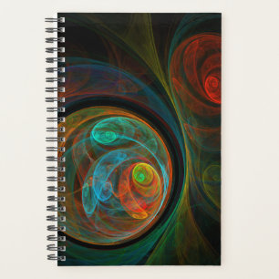 Rebirth Blue Abstract Art Planner
