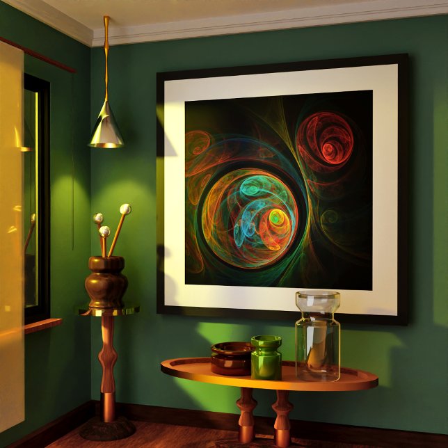 Rebirth Blue Abstract Art Print (Rebirth Blue Abstract Art Poster)