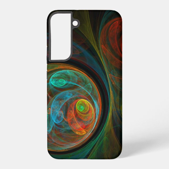 Rebirth Blue Abstract Art Samsung Galaxy S22+ Case (Back)