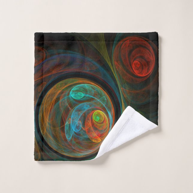 Rebirth Blue Abstract Art Wash Cloth (Wash Cloth)