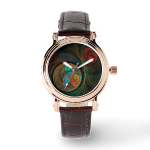 Rebirth Blue Abstract Art Watch