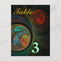 Rebirth Blue Table Number Postcard