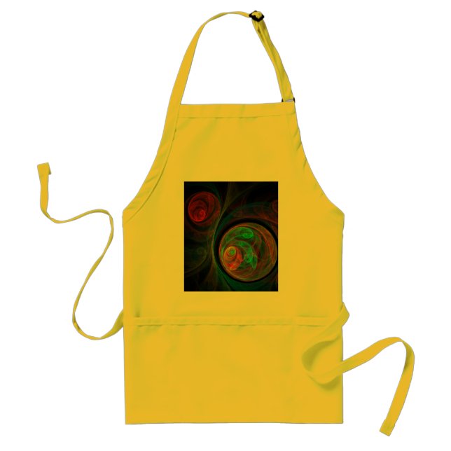 Rebirth Green Abstract Art Apron (Front)