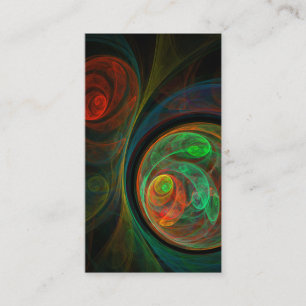 Rebirth Green Abstract Art Business Card