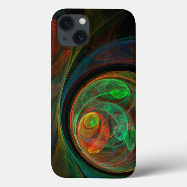 Rebirth Green Abstract Art Case-Mate iPhone Case (Back)