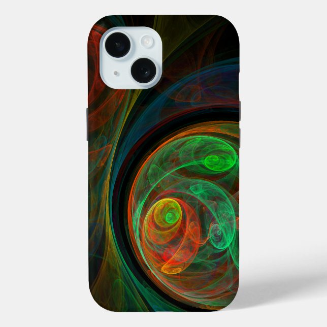 Rebirth Green Abstract Art Case-Mate iPhone Case (Back)