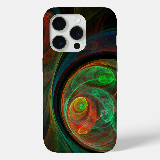 Rebirth Green Abstract Art Case-Mate iPhone Case (Back)