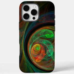 Rebirth Green Abstract Art iPhone 16 Pro Max Case