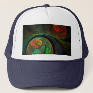 Rebirth Green Abstract Art Hat