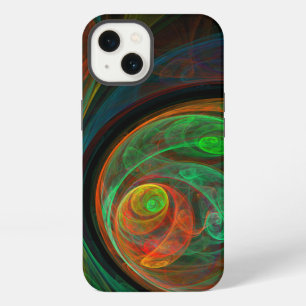 Rebirth Green Abstract Art iPhone 13 Case