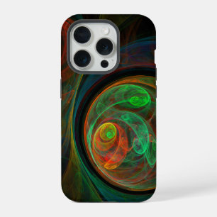 Rebirth Green Abstract Art iPhone 15 Pro Case