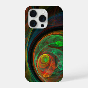 Rebirth Green Abstract Art iPhone 15 Pro Case