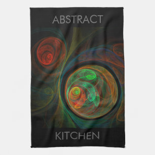 Rebirth Green Abstract Art Kitchen Towel