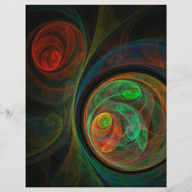 Rebirth Green Abstract Art Letterhead (Front)