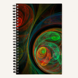 Rebirth Green Abstract Art Notebook