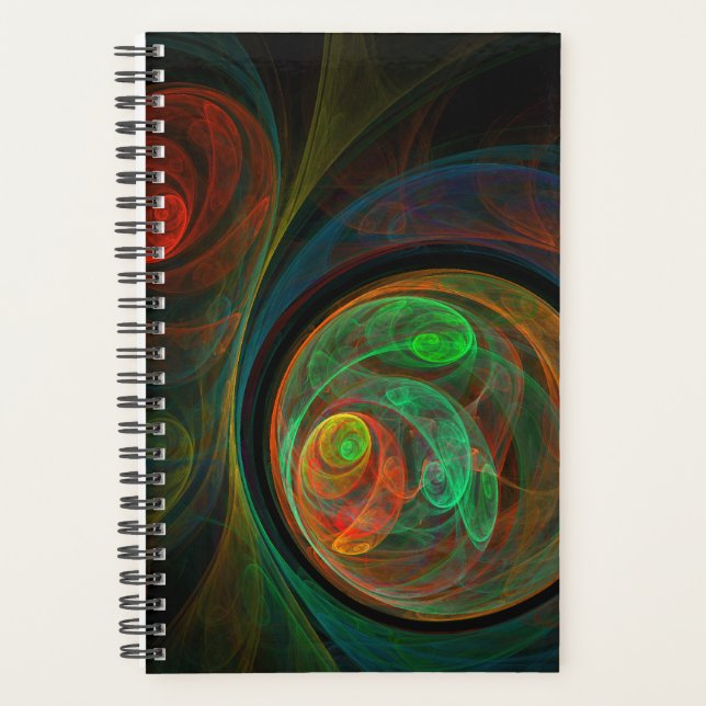Rebirth Green Abstract Art Planner (Front)