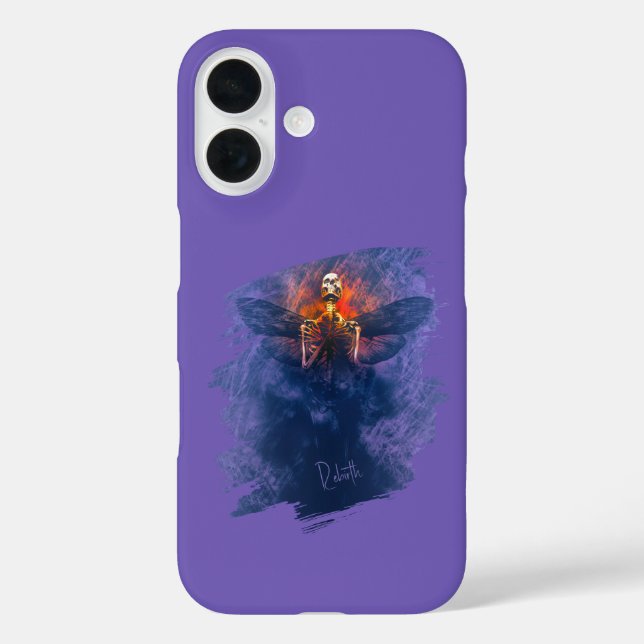 Rebirth. Skeleton with wings rising up Case-Mate iPhone Case (Back)