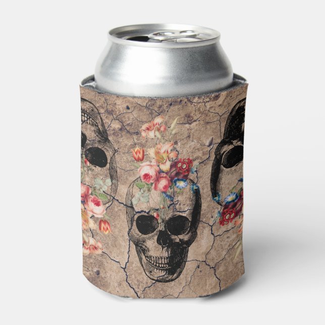 Rebirth - Skulls Blossoming from Dust Can Cooler (Can Front)
