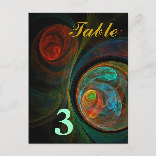 Rebirth Table Number Postcard (Front)