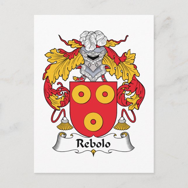 Rebolo Family Crest Postcard (Front)
