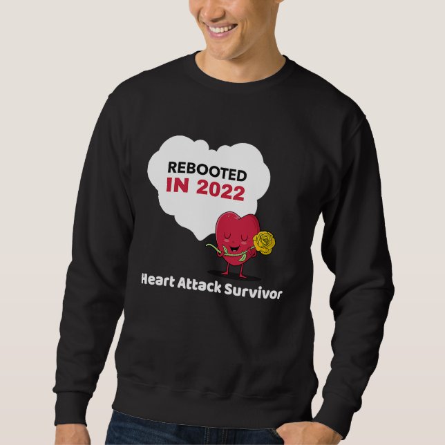 Rebooted in 2022 Heart Attack Survivor Sweatshirt (Front)