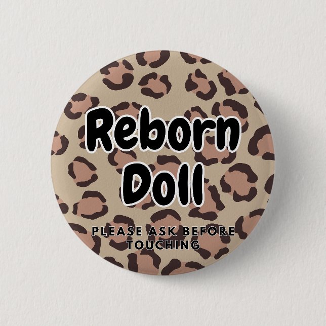 Reborn doll Button Please Ask Before Touching (Front)