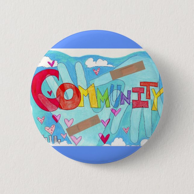 Rebuild Community 6 Cm Round Badge (Front)