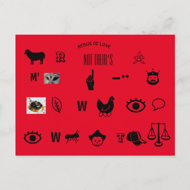 Rebus Puzzle Postcard Backstreet (Front)