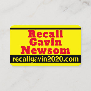 Recall Gavin 2020 Business Card