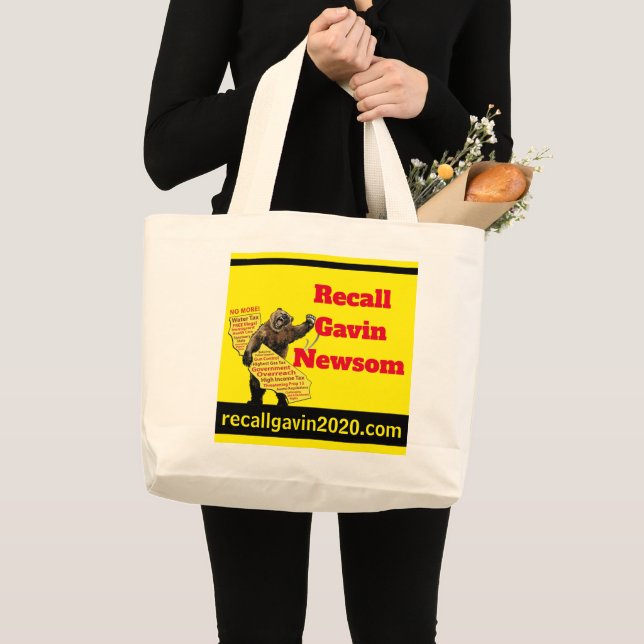Recall Gavin Newsom Large Tote Bag (Front (Product))