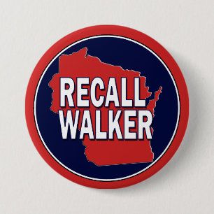 Recall Governor Scott Walker 7.5 Cm Round Badge