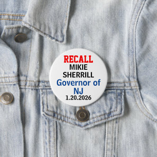Recall Mikie Sherrill New Jersey Governor 7.5 Cm Round Badge