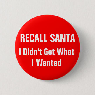 Recall Santa 6 Cm Round Badge