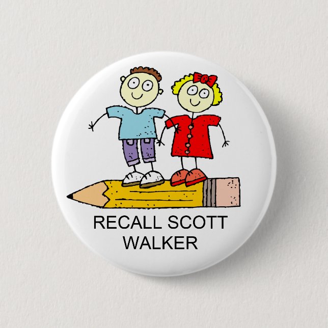 RECALL SCOTT WALKER 6 CM ROUND BADGE (Front)