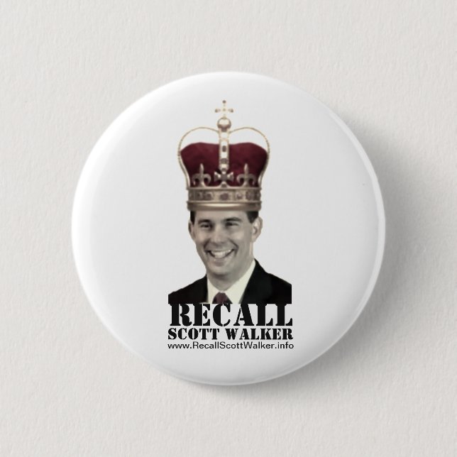Recall Scott Walker Button (Front)