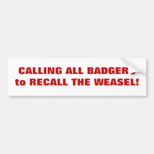 Recall Walker Bumper Sticker