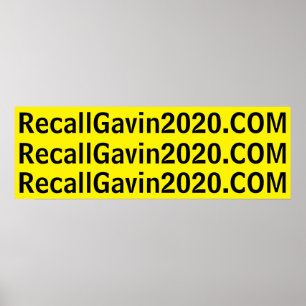 recallgavin2020 36x12 poster