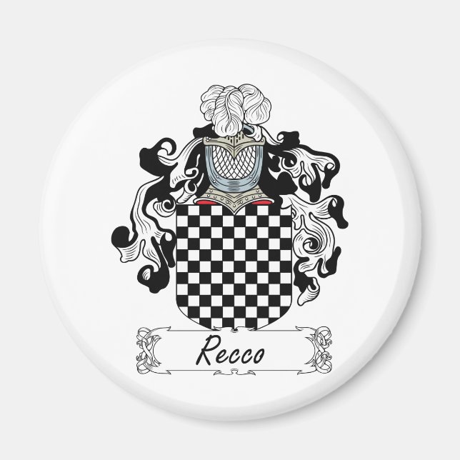 Recco Family Crest Magnet (Front)