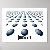 Receding Blue Patterned Balls -  Innovate