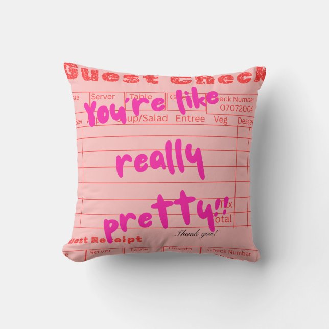 Receipt Pillow (Front)