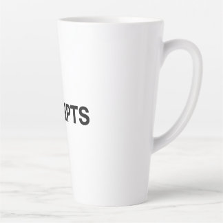 receipts latte mug